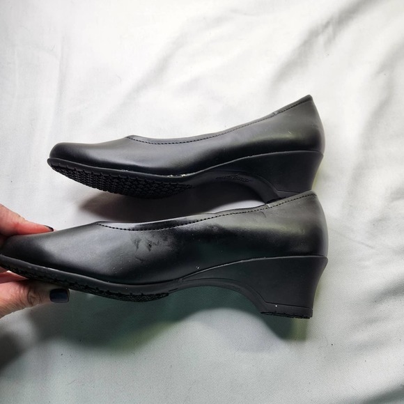 Predictions Safe Step Slip Resistant Work Shoe Womens Size 7 Black Mary Janes - Picture 3 of 10